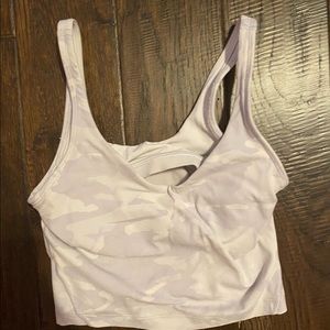 white camo lulu lemon align tank size 2